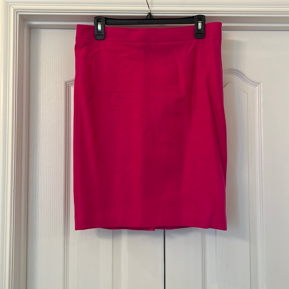 Hot pink J. Crew pencil skirt